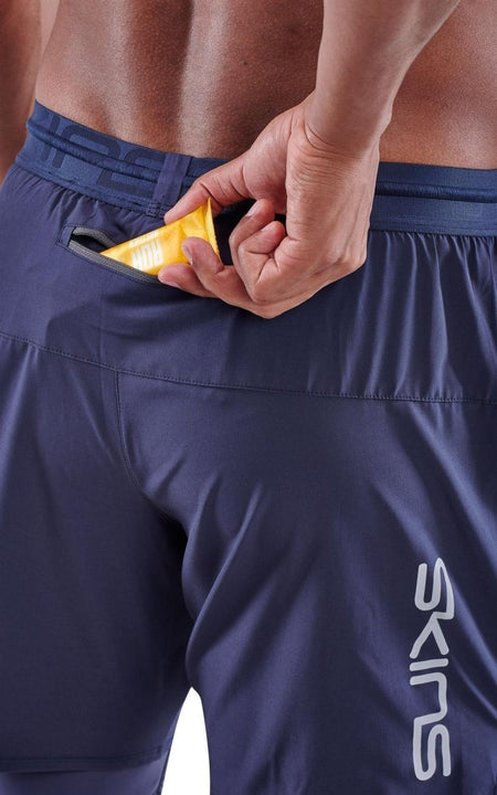 Skins - S3 Superpose Laufshorts Herren - navy blue - SK-ST00301079010S - Sportbrands24