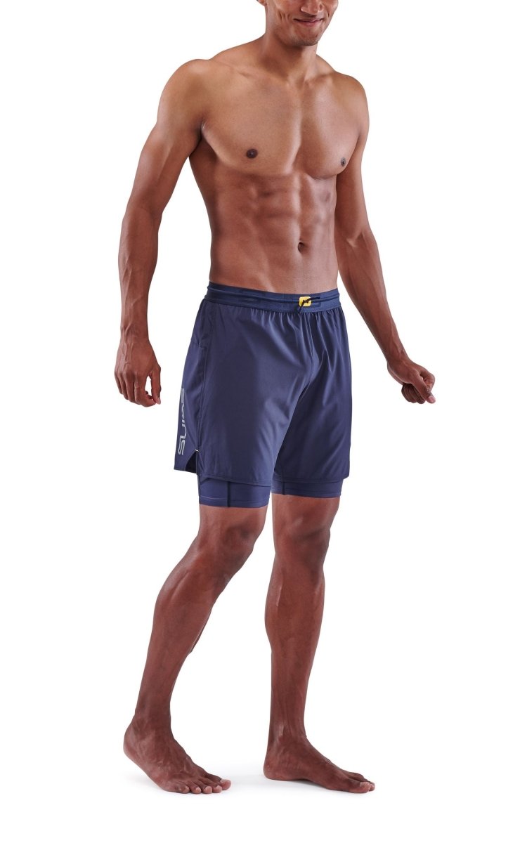 Skins - S3 Superpose Laufshorts Herren - navy blue - SK-ST00301079010S - Sportbrands24