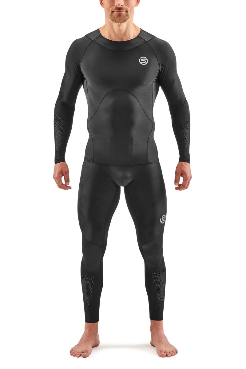 Skins - S3 400 Longsleeve Kompressionsshirt Herren - black/stars - SK-ST00301160064XL - Sportbrands24