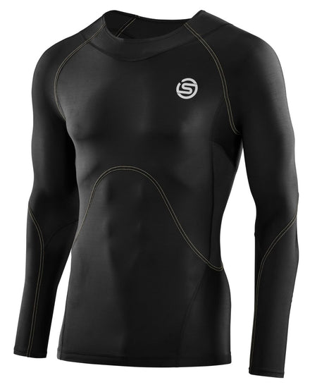 Skins - S3 400 Longsleeve Kompressionsshirt Herren - black/yellow - SK-ST00301169052S - Sportbrands24