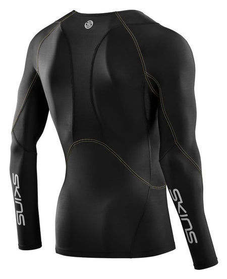 Skins - S3 400 Longsleeve Kompressionsshirt Herren - black/yellow - SK-ST00301169052S - Sportbrands24