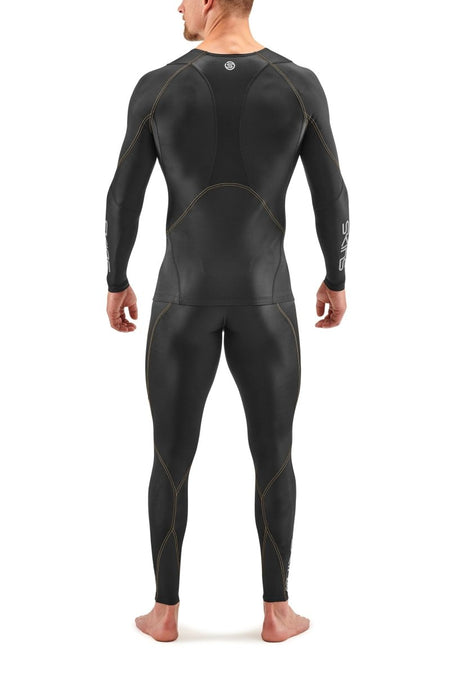 Skins - S3 400 Longsleeve Kompressionsshirt Herren - black/yellow - SK-ST00301169052S - Sportbrands24