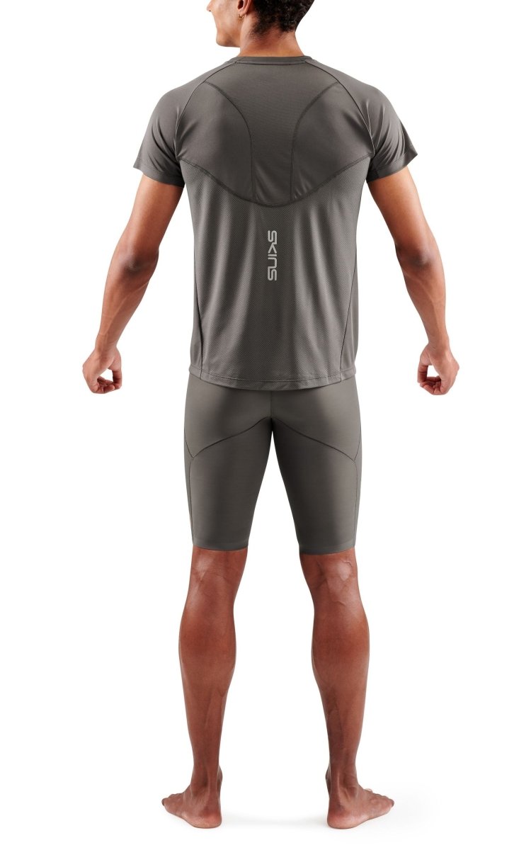 Skins - S3 Short Sleeve Top Shirt Herren - charcoal - SK-ST01504559118S - Sportbrands24
