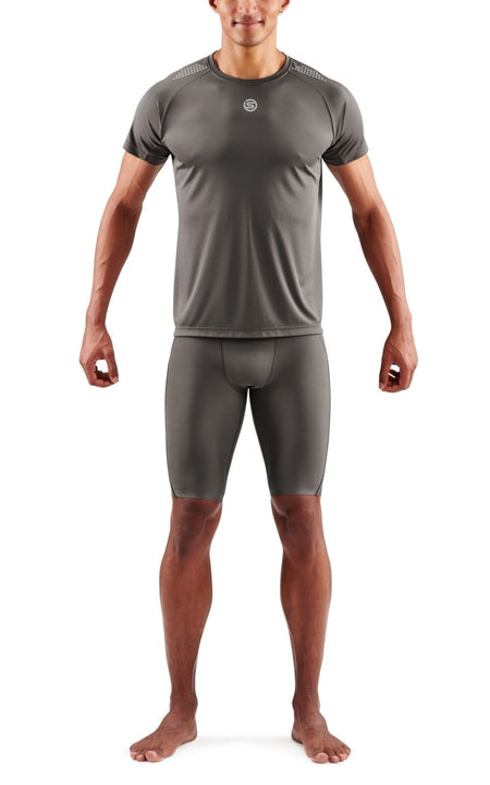 Skins - S3 Short Sleeve Top Shirt Herren - charcoal - SK-ST01504559118L - Sportbrands24