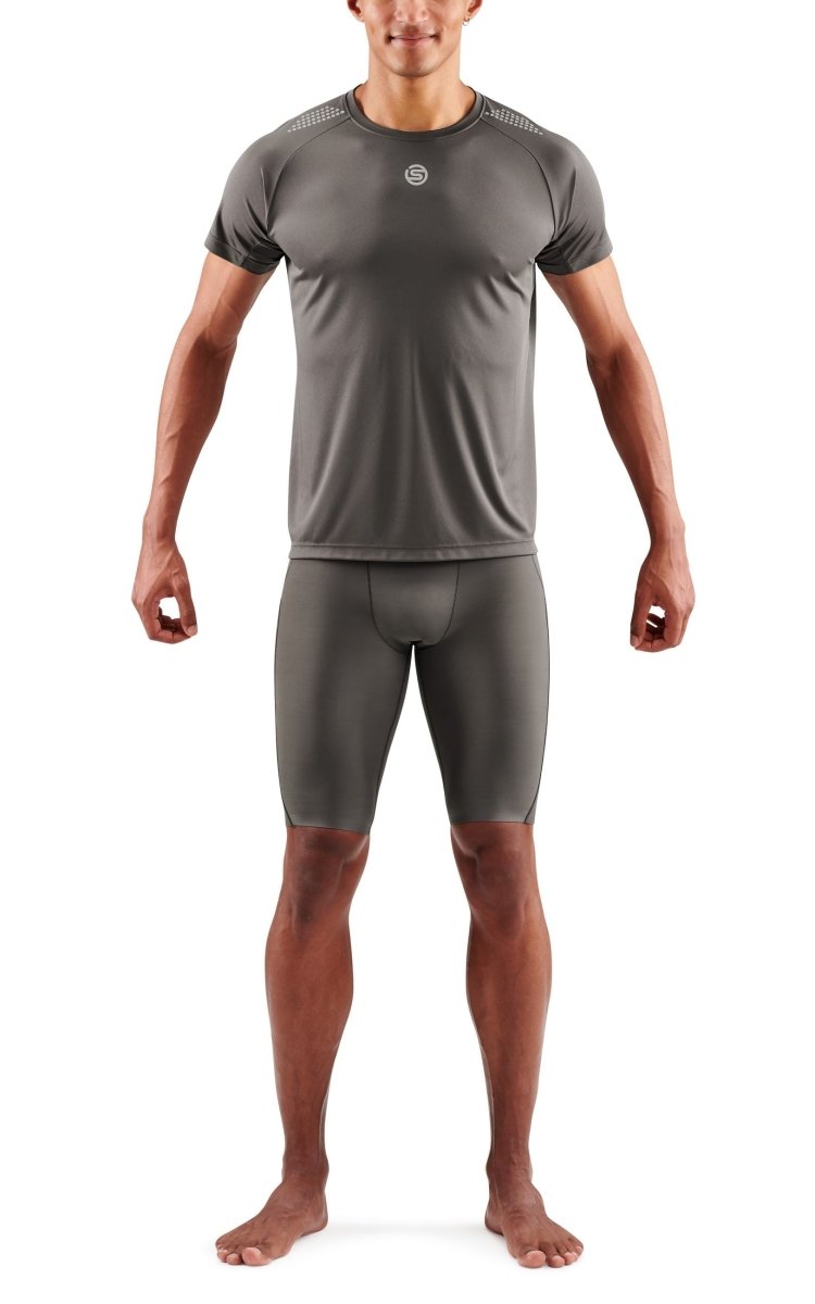 Skins - S3 Short Sleeve Top Shirt Herren - charcoal - SK-ST01504559118S - Sportbrands24