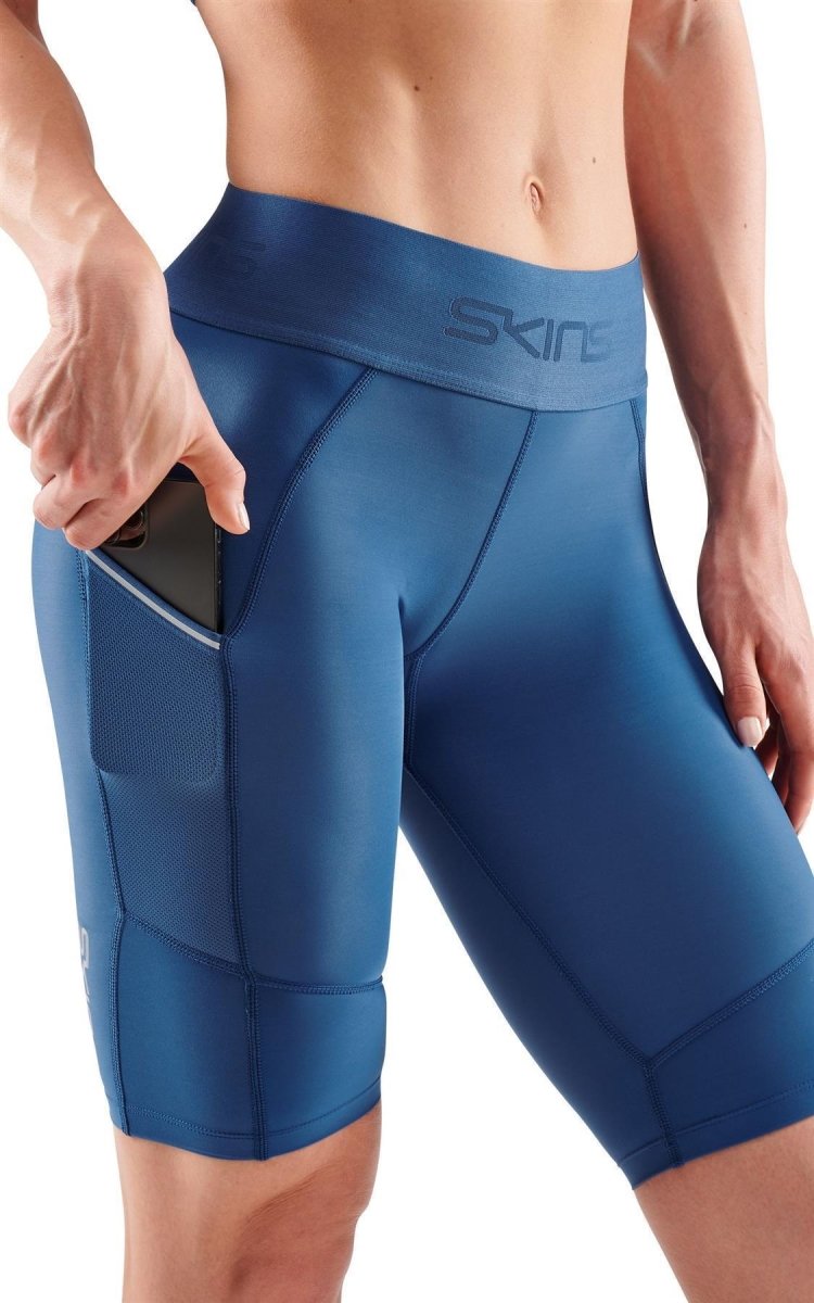 Skins - S3 Half tights Kompressionshose Damen - marine blue - SK-ST40300020576XS - Sportbrands24