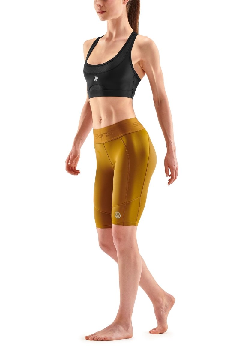Skins - S3 Half tights Kompressionshose Damen - Bronze - SK-ST40300023061XS - Sportbrands24