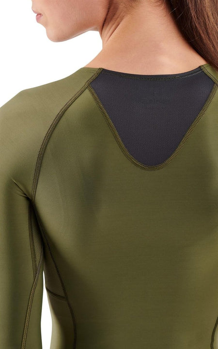 Skins - S3 Longsleeve Kompressionsshirt Damen - khaki - SK-ST40300050573XS - Sportbrands24