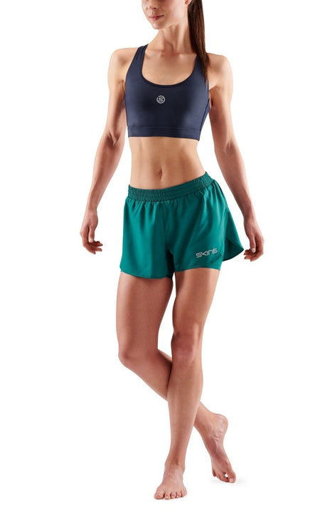 Skins - 2 - in - 1 Superpose Shorts Damen - lt teal - SK-ST40300120574M - Sportbrands24