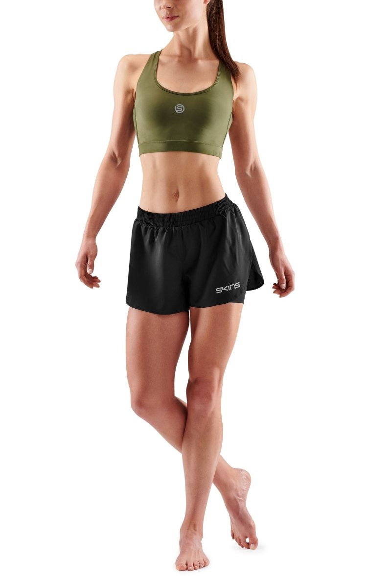 Skins - 2 - in - 1 Superpose Shorts Damen - black - SK-ST40300129001XS - Sportbrands24