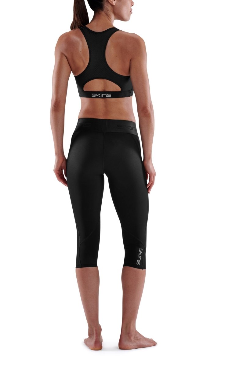 Skins - S3 Thermal 3/4 Tight Kompressionshose Damen - black - SK-ST40300209001XS - Sportbrands24