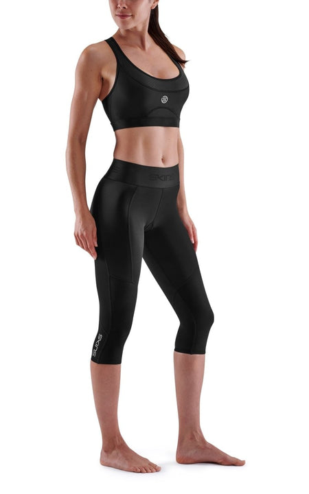 Skins - S3 Thermal 3/4 Tight Kompressionshose Damen - black - SK-ST40300209001XS - Sportbrands24