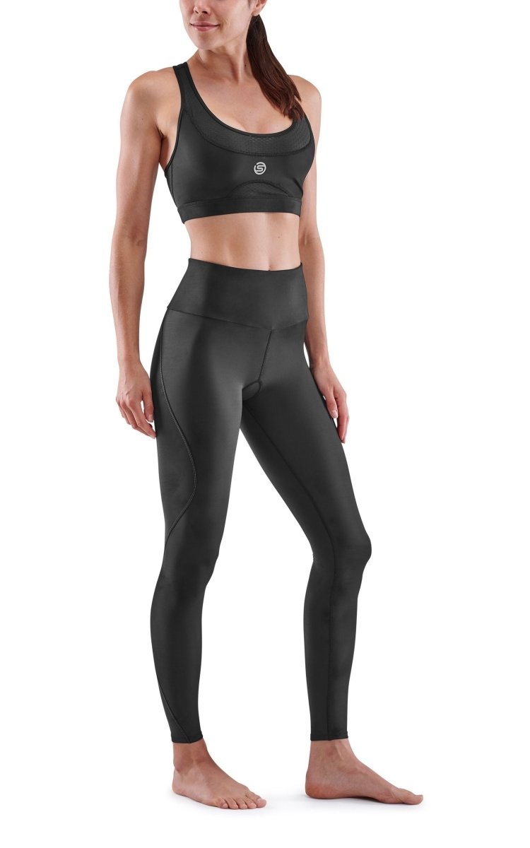 Skins - S3 T&R Long Tight Kompressionshose Damen - black - SK-ST40300399001M - Sportbrands24