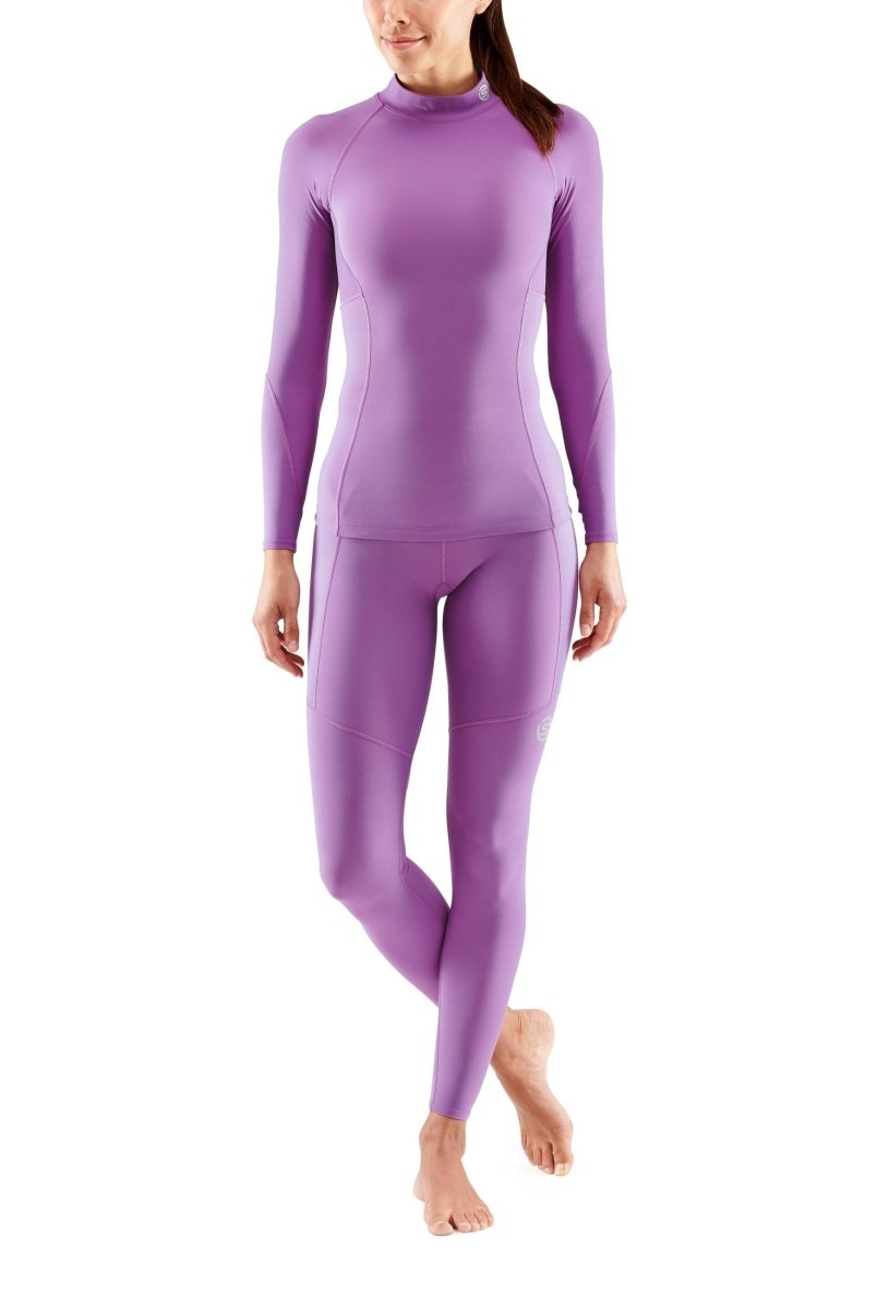 Skins - S3 Thermal Longsleeve Kompressionsshirt Damen - Amethyst - SK - ST40300660547XS - Sportbrands24