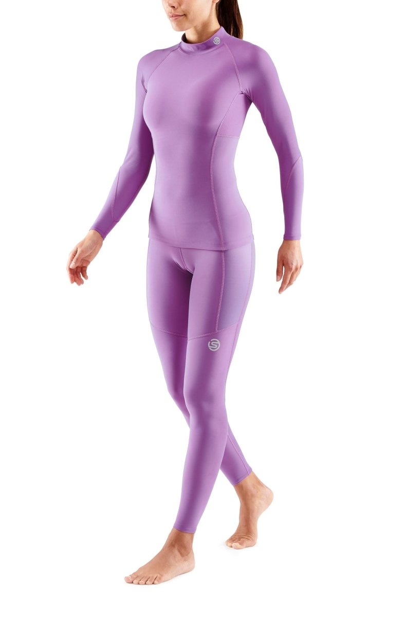 Skins - S3 Thermal Longsleeve Kompressionsshirt Damen - Amethyst - SK - ST40300660547XS - Sportbrands24