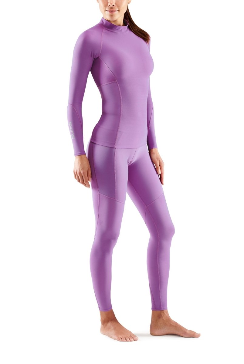 Skins - S3 Thermal Longsleeve Kompressionsshirt Damen - Amethyst - SK-ST40300660547XS - Sportbrands24