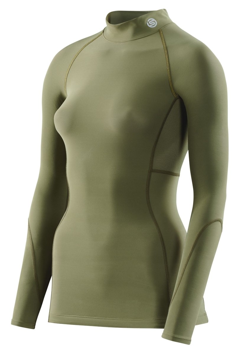 Skins - S3 Thermal Longsleeve Kompressionsshirt Damen - khaki - SK-ST40300660573XS - Sportbrands24