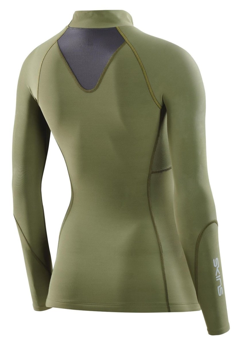 Skins - S3 Thermal Longsleeve Kompressionsshirt Damen - khaki - SK-ST40300660573XS - Sportbrands24