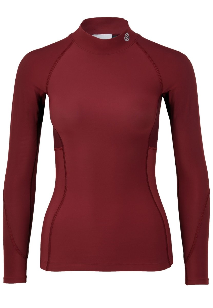 Skins - S3 Thermal Longsleeve Kompressionsshirt Damen - Burgundy - SK-ST40300661095XS - Sportbrands24