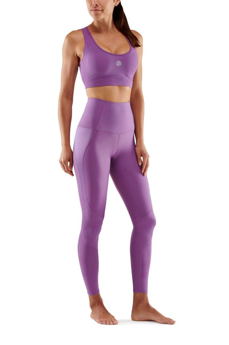 Skins - S3 Skyscraper Long Tight Kompressionshose Damen - Amethyst - SK-ST40301080547XS - Sportbrands24