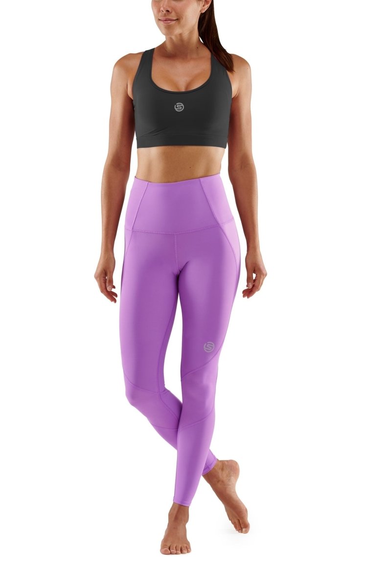 Skins - S3 Skyscraper Long Tight Kompressionshose Damen - Iris Orchid - SK-ST40301080548XS - Sportbrands24