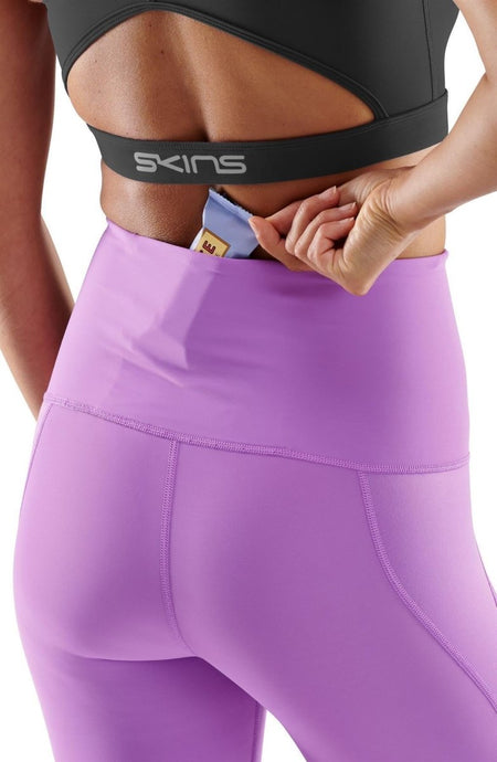 Skins - S3 Skyscraper Long Tight Kompressionshose Damen - Iris Orchid - SK-ST40301080548XS - Sportbrands24