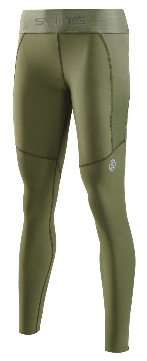 Skins - S3 Thermal Long Tight Kompressionshose Damen - khaki - SK-ST40301110573XS - Sportbrands24