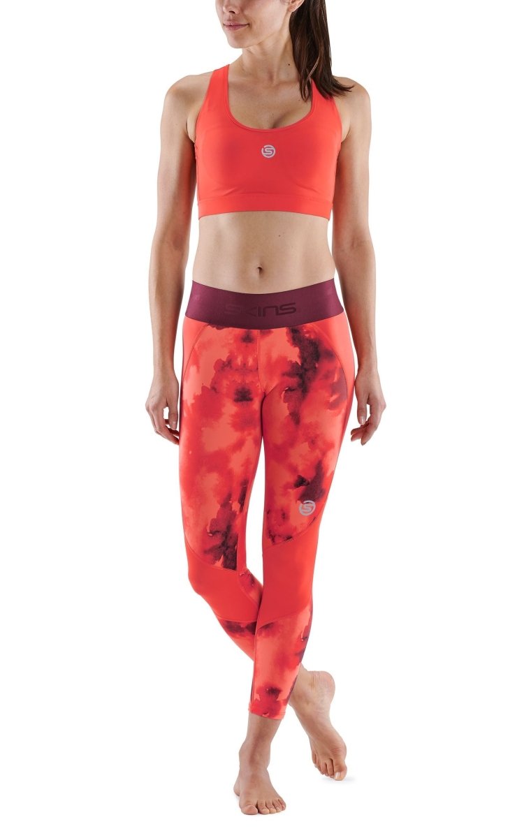 Skins - S3 Long Tights Kompressionshose Damen - Spark Camo - SK - ST40301190541XS - Sportbrands24
