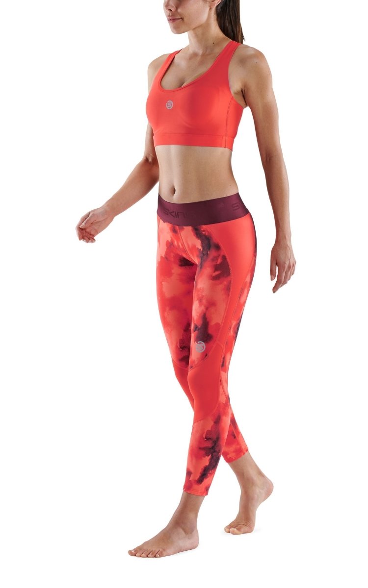 Skins - S3 Long Tights Kompressionshose Damen - Spark Camo - SK - ST40301190541XS - Sportbrands24