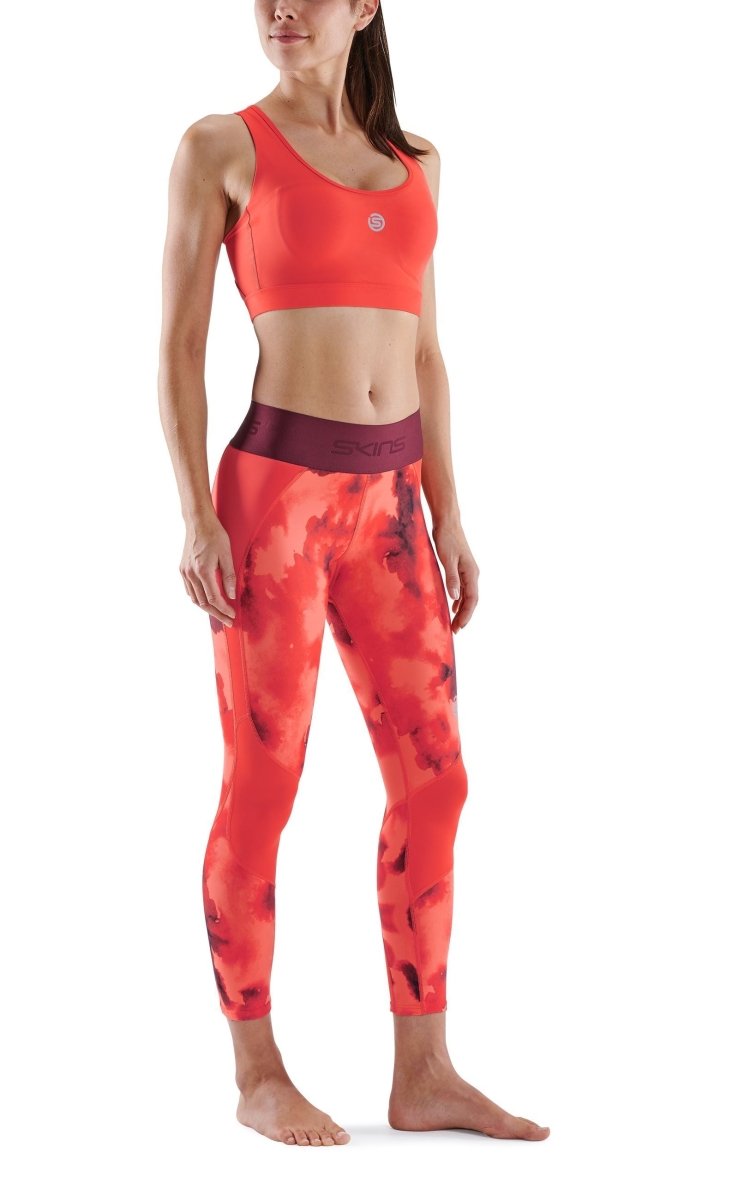 Skins - S3 Long Tights Kompressionshose Damen - Spark Camo - SK-ST40301190541XS - Sportbrands24