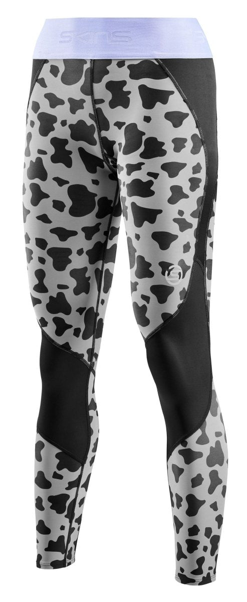 Skins - S3 Long Tights Kompressionshose Damen - Animal Black - SK-ST40301190555XS - Sportbrands24