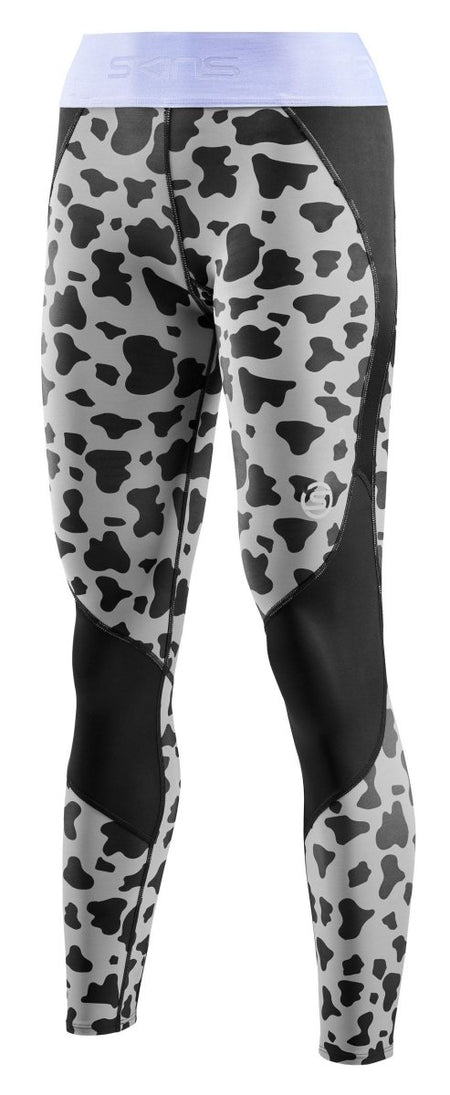 Skins - S3 Long Tights Kompressionshose Damen - Animal Black - SK-ST40301190555XS - Sportbrands24