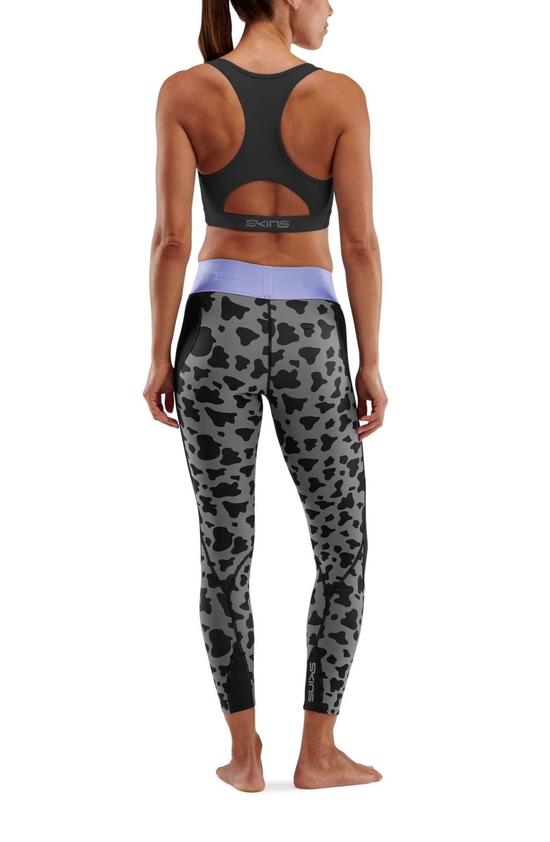 Skins - S3 Long Tights Kompressionshose Damen - Animal Black - SK-ST40301190555XS - Sportbrands24