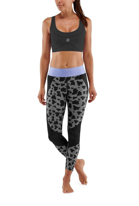 Skins - S3 Long Tights Kompressionshose Damen - Animal Black - SK-ST40301190555M - Sportbrands24