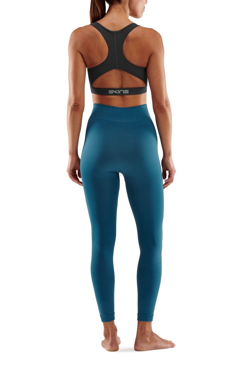 Skins - Seamless Long Tight Kompressionshose Damen - Teal - SK - ST40310010535XS - Sportbrands24