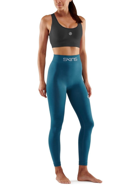 Skins - Seamless Long Tight Kompressionshose Damen - Teal - SK - ST40310010535XS - Sportbrands24