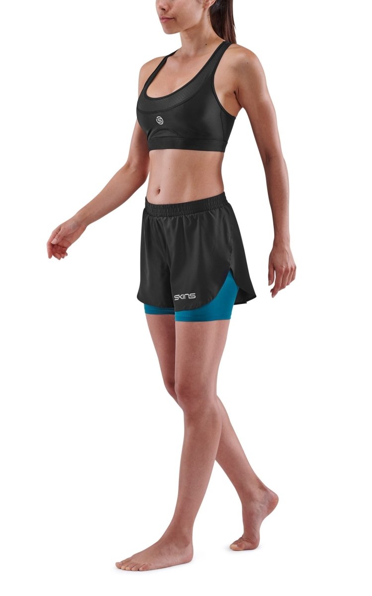 Skins - S3 X - Fit Shorts Laufshort Damen - black - SK-ST40730719001XS - Sportbrands24