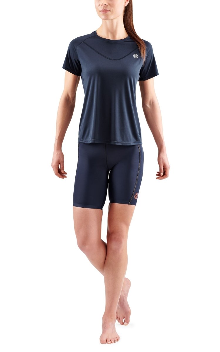 Skins - S3 Short Sleeve Top Shirt Damen - navy blue - SK-ST40754559010XS - Sportbrands24