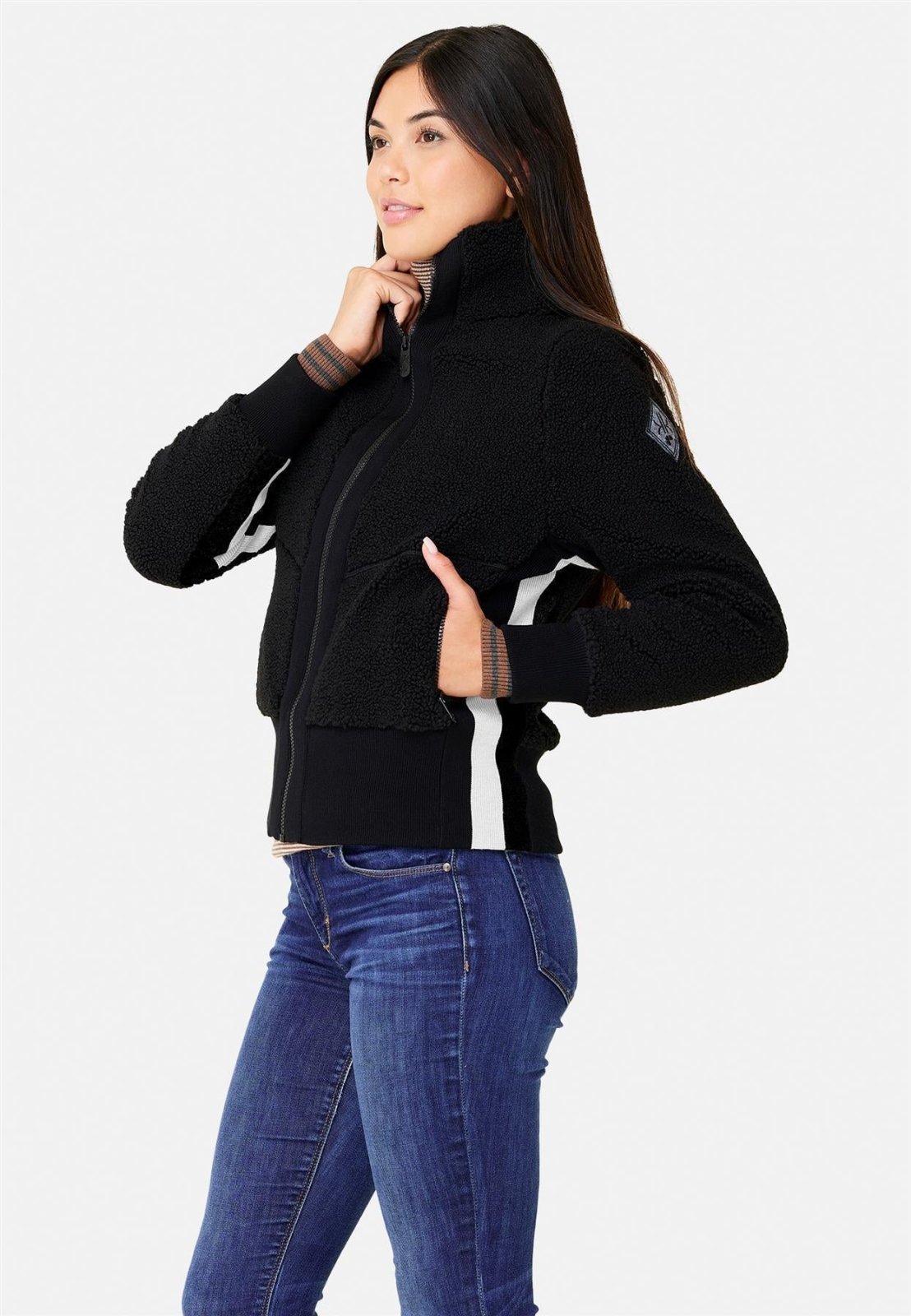 Krimson Klover - Stevie Jacket Fleecejacke Damen - black - KK - F24204 - 001 - XS - Sportbrands24