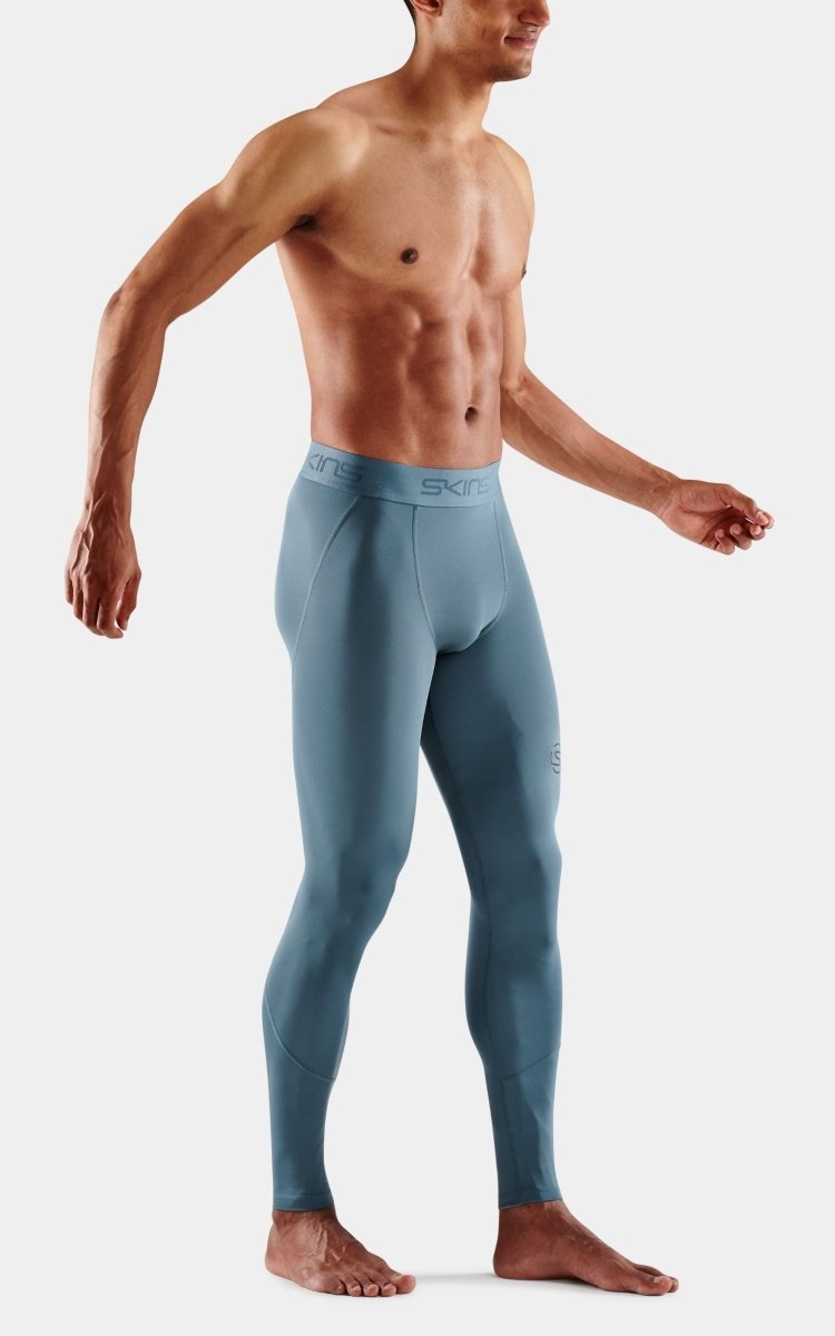 Skins - 2 - Series Long Tight Tights long Herren - blue grey - SK-SW00200010575S - Sportbrands24