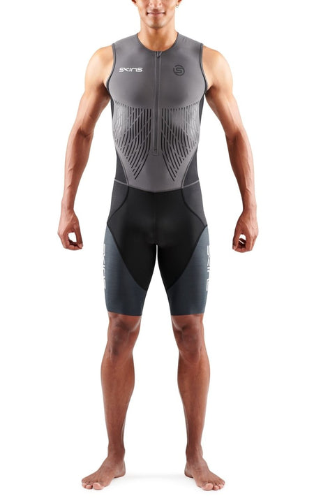 Skins - Elite S/L Triathlonanzug Herren - charcoal/carbon - SK-TR00420600033XL - Sportbrands24