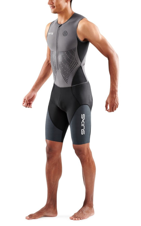 Skins - Elite S/L Triathlonanzug Herren - charcoal/carbon - SK-TR00420600033S - Sportbrands24