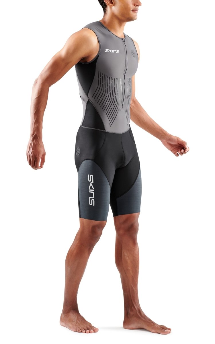 Skins - Elite S/L Triathlonanzug Herren - charcoal/carbon - SK-TR00420600033S - Sportbrands24
