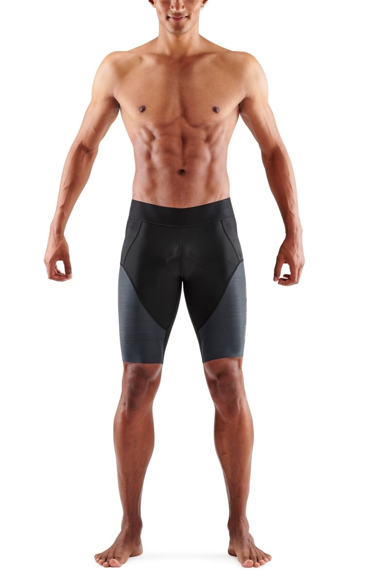 Skins - EliteHalf Tights Triathlonhose Herren - black/carbon - SK-TR00430610032L - Sportbrands24