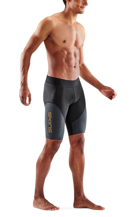 Skins - EliteHalf Tights Triathlonhose Herren - black/carbon - SK-TR00430610032S - Sportbrands24