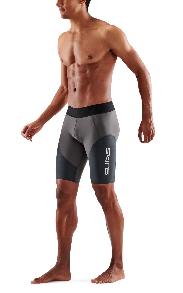 Skins - EliteHalf Tights Triathlonhose Herren - charcoal/carbon - SK-TR00430610033S - Sportbrands24