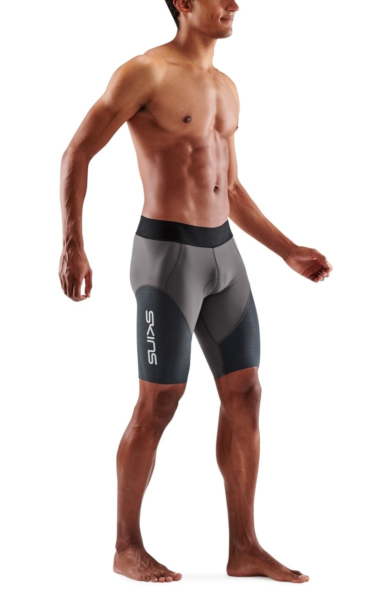 Skins - EliteHalf Tights Triathlonhose Herren - charcoal/carbon - SK-TR00430610033S - Sportbrands24