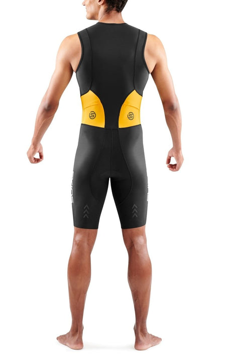 Skins - Brand S/L Triathlonanzug Herren - black/zest - SK-TR00440630075S - Sportbrands24
