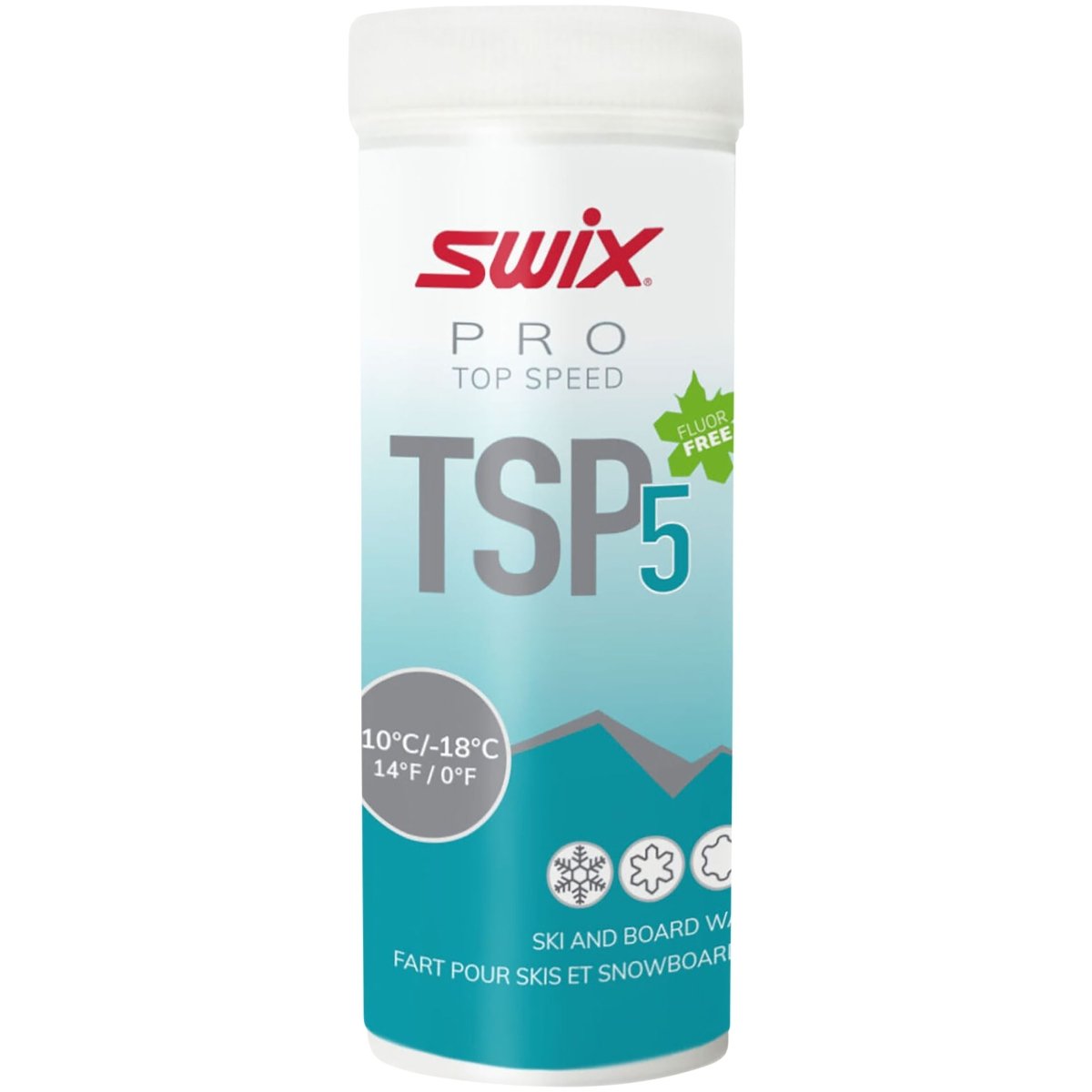 Swix - TSP5 Turquoise, - 8 °C/ - 15°C, 40g Gleitwachs - TSP5 Turquoise - 8 °C/ - 15°C, 40g - SX-TSP05-4 - Sportbrands24