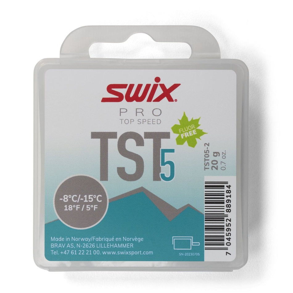 Swix - TS5 Turbo Turquoise, - 8 °C/ - 15°C, 20g Gleitwachs - ts5 turbo turquoise, - 8 °c/ - 15°c, 20g - SX-TST05-2 - Sportbrands24